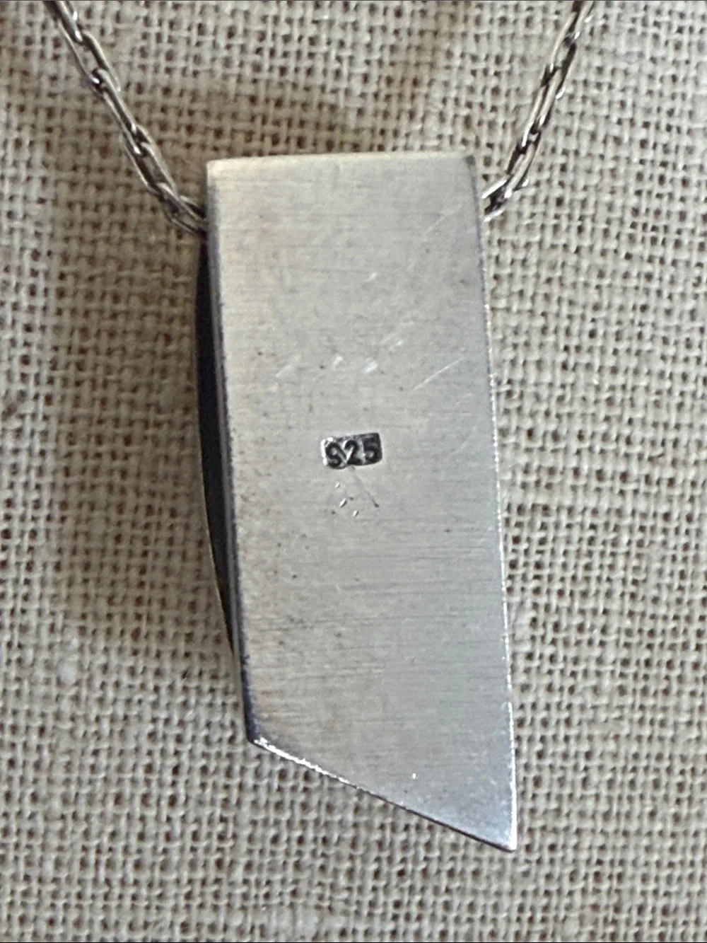 Sleek Silver Curved Pendant Necklace - Women's Jewelry